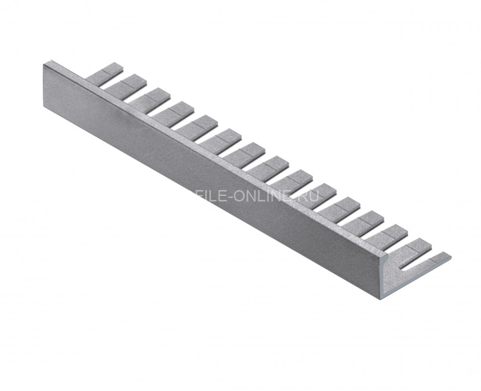 L-образный профиль алюминиевый гибкий 12.5 мм  NEEXY PV06-02 MS серебро матовое 2.7 м