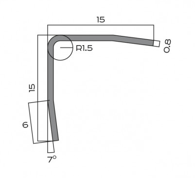 Уголок из нержавеющей стали 15х15 мм NEEXY PVS99-06 ANTB-L антик браш 2.7 м