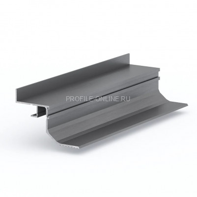 Теневая рейка 87х55.7 мм алюминиевая разноуровневая под подсветку Laconistiq Multilevel Landi Max серебро 300 см