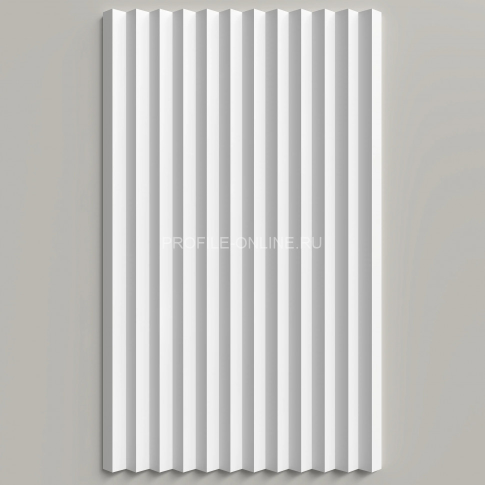 Отделочная стеновая декоративная панель 3D 240х13х2000 мм Decor-Dizayn DD912 из полистирола белая, под покраску 2 м