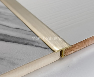 Латунный Т-профиль с закругленными краями SP 1409 OS 14х9 шлифованный 3м