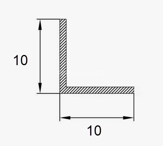 Алюминиевый уголок 10х10 мм ПБ10х10 бронза люкс 3 м