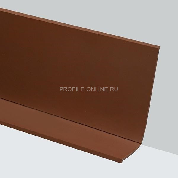 Гибкий плинтус для пола 50 мм ПГ65 коричневый без клея 6м