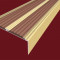 Алюминиевый противоскользящий угловой порог 70х22 мм с резиновыми вставками АУ-70-Анод золото-коричневый 3 м