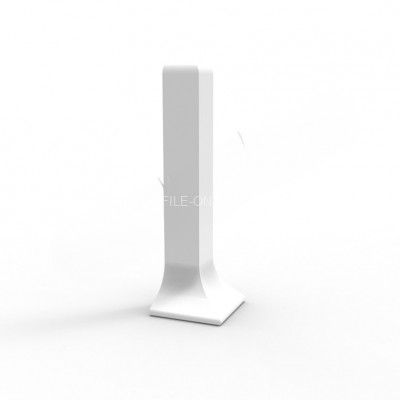 Внешний уголок для напольного плинтуса 60 мм Диал ПЛ-60ун 0033 белый муар RAL 9016