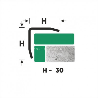 Нержавеющий уголок стальной с загнутыми краями 30х30 мм FD 30 GS золото сатинированное 300 см