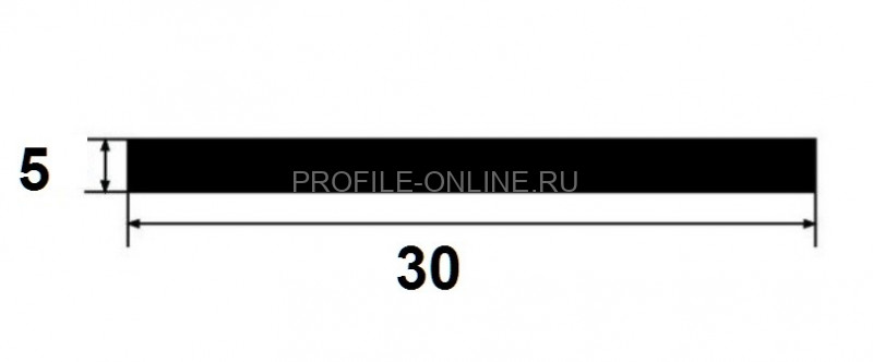 Полоса из латуни I 5x30 ON 30х5 полированная 3м