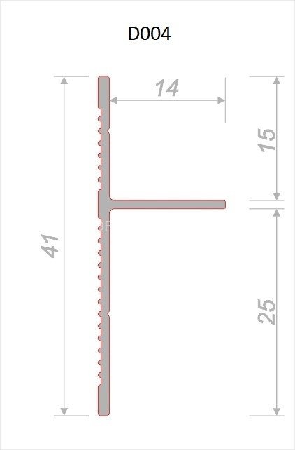 Теневой плинтус скрытого монтажа алюминиевый Decaro Engineering D004 под покраску 2м