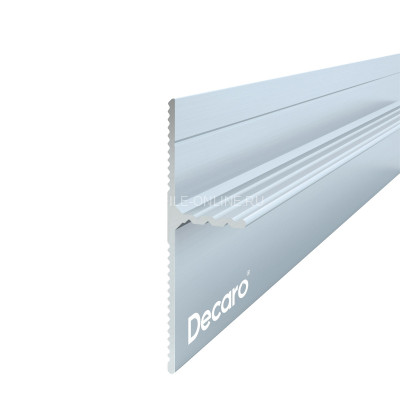 Теневой плинтус скрытого монтажа алюминиевый Decaro Engineering D004 под покраску 2м