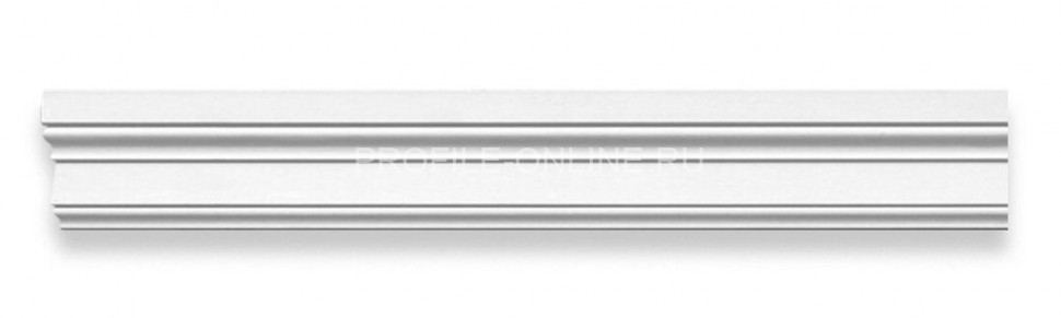 Молдинг гладкий DECOMASTER 97201 ((78x20x2400) из полиуретана, белый под покраску