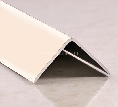 Уголок алюминиевый 10х20 мм PV62-25 слоновая кость Ral 1013 2,7 м