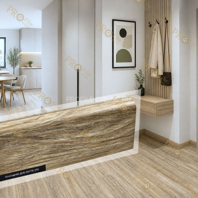 Плинтус ПВХ Comfort Classic 80 напольный Дуб латте 270 под дерево