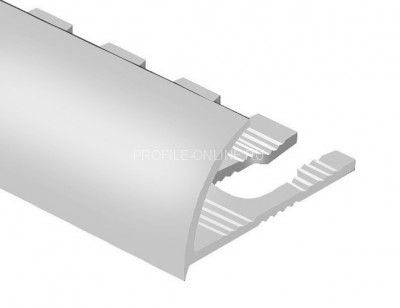 Алюминиевый С-образный профиль гибкий 8 мм PV19-02 серебро матовое 2,7 м