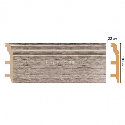 Плинтус напольный Дуб капучино DECOMASTER D232-77ДМ (100x22x2400)