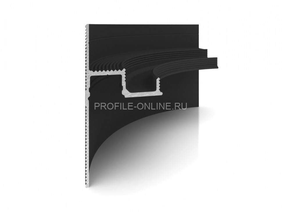 Радиусный элемент на внутренний угол D001 R75 мм Decaro D001R75inn черный