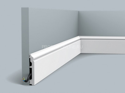 Гибкий плинтус для пола Orac Decor Duropolymer SX173F белый полистирол 100х16 мм 200 см