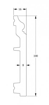 Гибкий плинтус для пола Orac Decor Duropolymer SX173F белый полистирол 100х16 мм 200 см