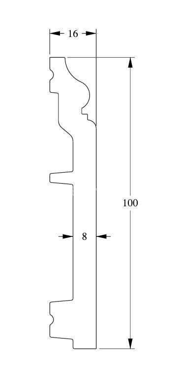Гибкий плинтус для пола Orac Decor Duropolymer SX173F белый полистирол 100х16 мм 200 см