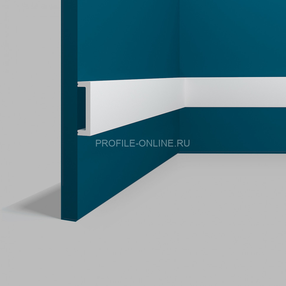 Декоративный молдинг Перфект Плюс P125-2800 белого цвета из ударопрочного полимера 14х52 мм 280 см