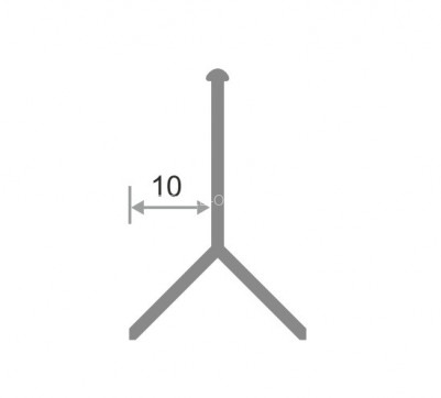 Алюминиевый Y-образный профиль мерседес ПО-97 серебро глянец 2,7 м