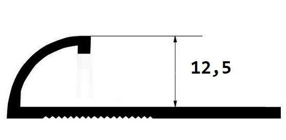 Латунный С-профиль 12 мм ЛР-11 антик 270 см