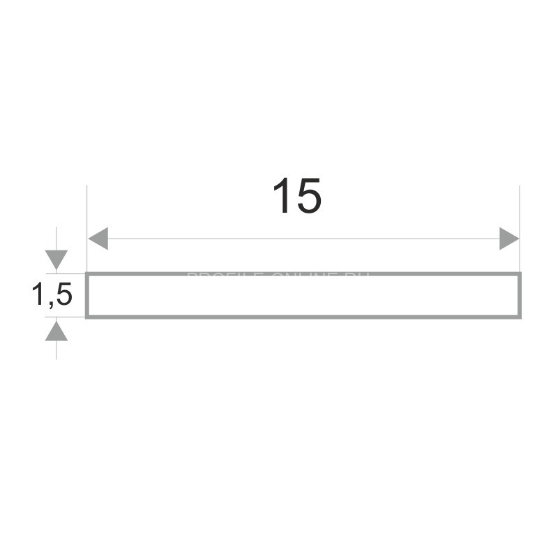 Полоса 15 мм из латуни Л-15 черная матовая 2.7 м