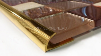 Латунный С-профиль RJ 80 ON 8 полированный 2,7м