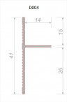 Теневой плинтус алюминиевый Decaro Engineering D004A Black черный 2м