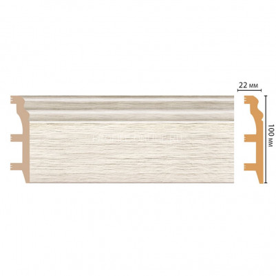 Плинтус напольный Дуб белый DECOMASTER D232-70ДМ (100x22x2400)