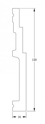 Гибкий плинтус для пола Orac Decor Duropolymer SX180F белый полистирол 120х16 мм 200 см