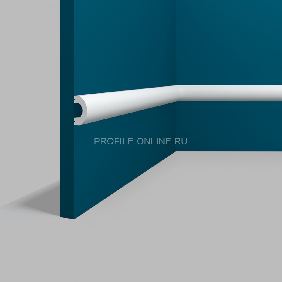 Декоративный молдинг Перфект Плюс P127-2800 белого цвета из ударопрочного полимера 13х28 мм 280 см