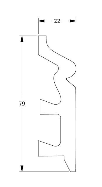 Напольный плинтус Orac Decor Duropolymer SX122 белого цвета из полистирола 79х22 мм 200 см