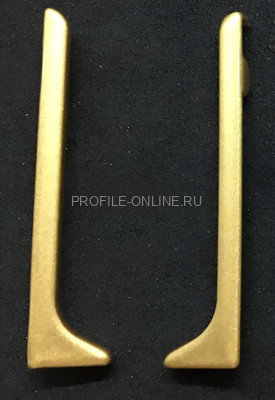 Комплект заглушек для плинтуса Евротрим L-40 алюминий золото
