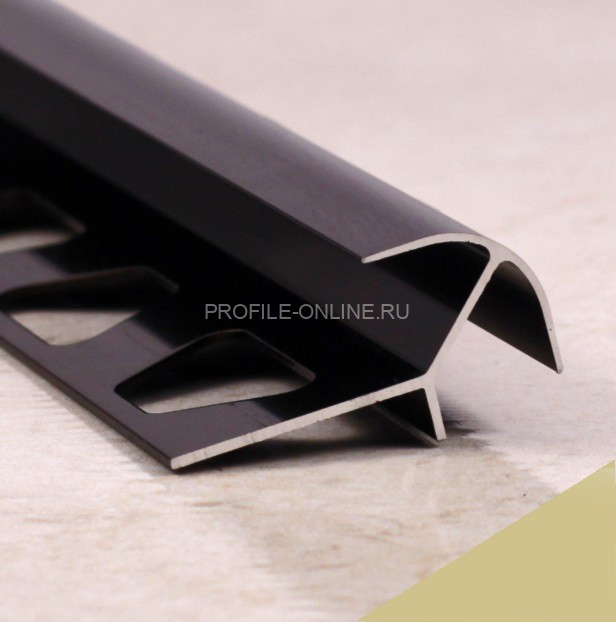 Алюминиевый профиль для наружных углов закладной ПО-12х12 бронза матовая 2,7 м