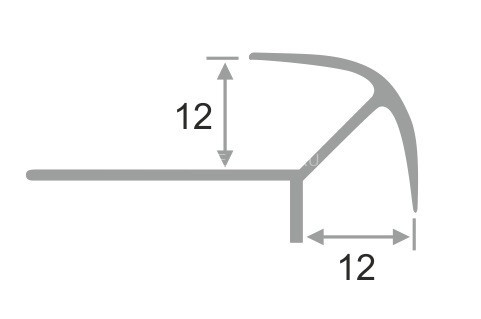 Алюминиевый профиль для наружных углов закладной ПО-12х12 бронза матовая 2,7 м