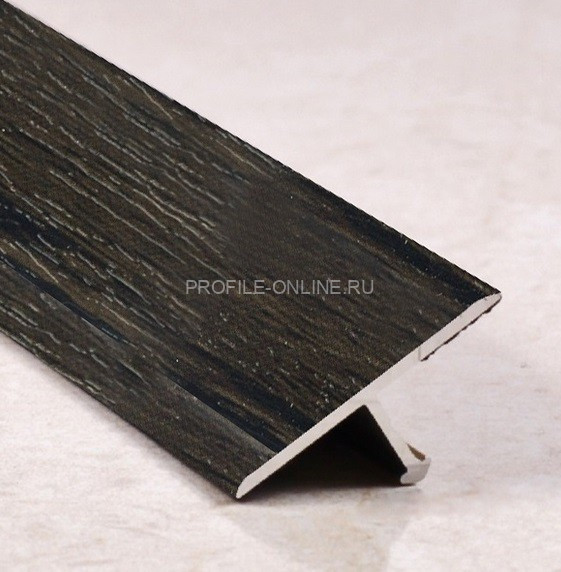 Т-профиль алюминиевый ламинированный 13 мм ПТ-13 209 Орех тропический 2,7 м