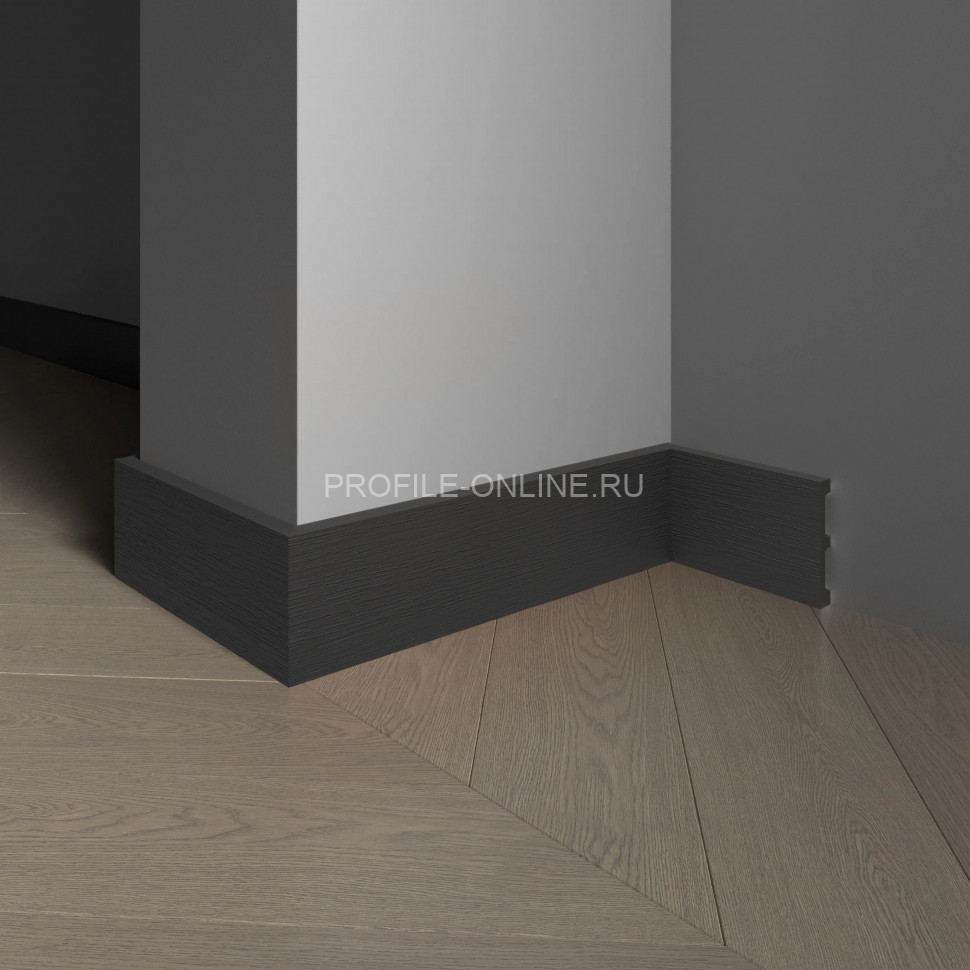 Плинтус для пола 80х13 мм Decor-Dizayn 708-100SH полистирол под дерево 2.4 м