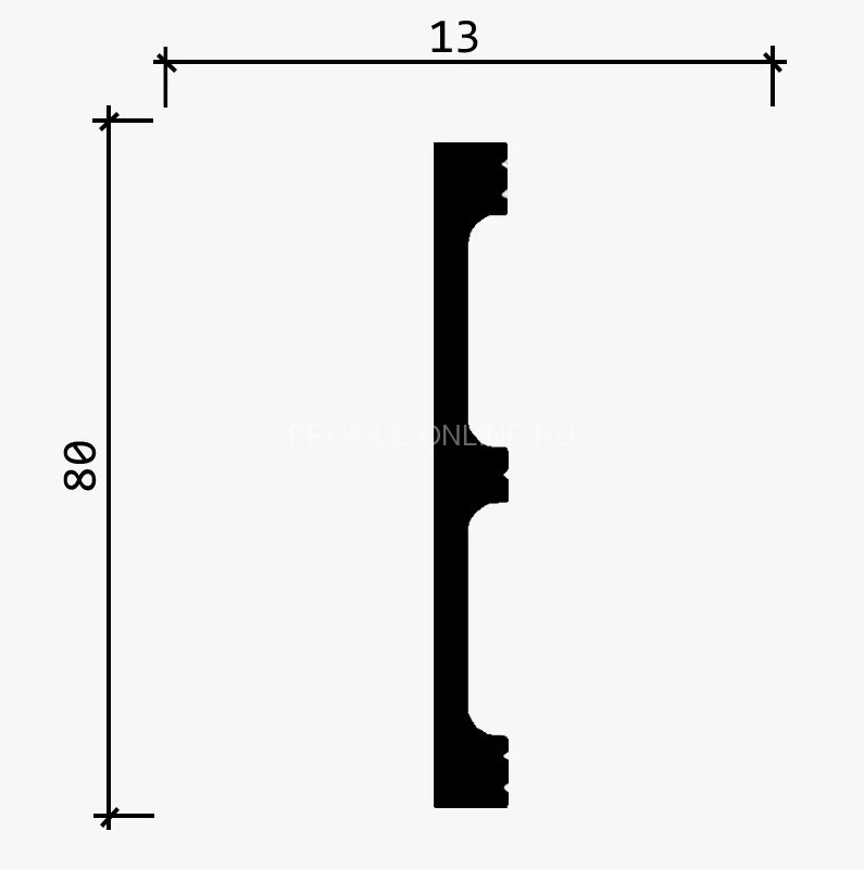 Плинтус для пола 80х13 мм Decor-Dizayn 708-100SH полистирол под дерево 2.4 м