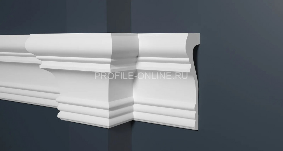 Декоративный молдинг 102х33 мм Decor-Dizayn DD604 полистирол белый, под покраску 2 м