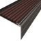 Алюминиевый угловой противоскользящий порог с резиновой вставкой 26х50 мм АУ-50-Анод коньяк-темно-коричневый 3 м