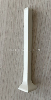 Наружный уголок для напольного плинтуса ПТ-79/15 металл белый