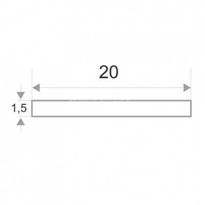 Полоса 20 мм из латуни Л-20 черная матовая 2.7 м