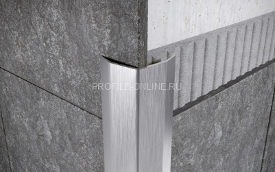 Нержавеющий уголок стальной с загнутыми краями 30х30 мм FD 30 S сатинированная сталь 300 см