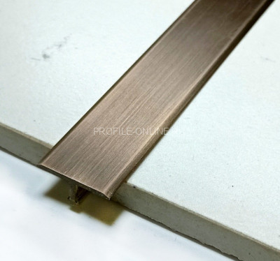 Латунный Т-профиль с закругленными краями SP 1409 OA 14х9 антик 2,7м