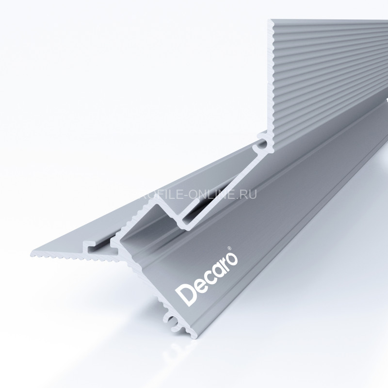 Потолочный теневой плинтус алюминиевый Decaro Engineering D005 под покраску с возможностью LED подсветки 2м