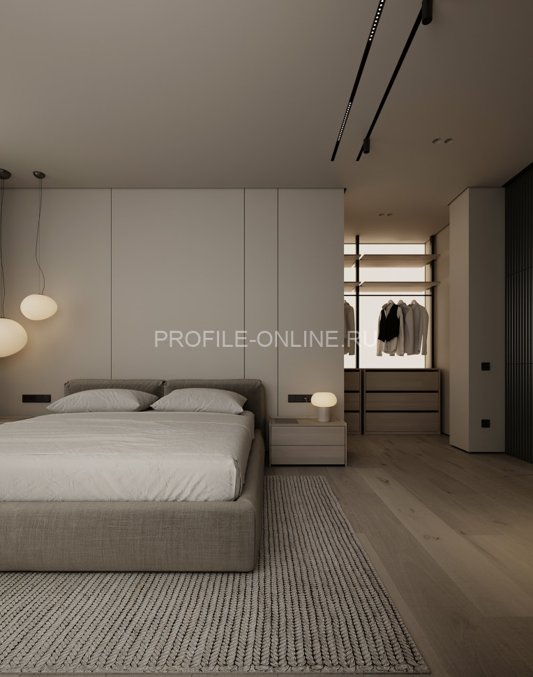 Потолочный теневой плинтус алюминиевый Decaro Engineering D005 под покраску с возможностью LED подсветки 2м