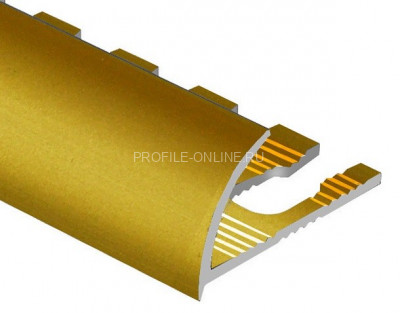 Алюминиевый С-образный профиль гибкий 8 мм PV19-04 золото матовое 2,7 м