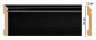 Плинтус напольный DECOMASTER D005-195ДМ (79x13x2400) ударопрочный полимер Черный глянец