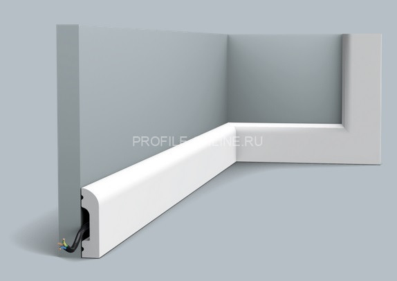 Гибкий плинтус для пола Orac Decor Duropolymer SX182F белый полистирол 50х13 мм 200 см