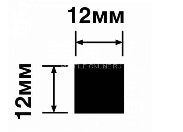 Декоративный молдинг HiWood D12V1 W36 из фитополимера под дерево 12х12 мм 2.7 м
